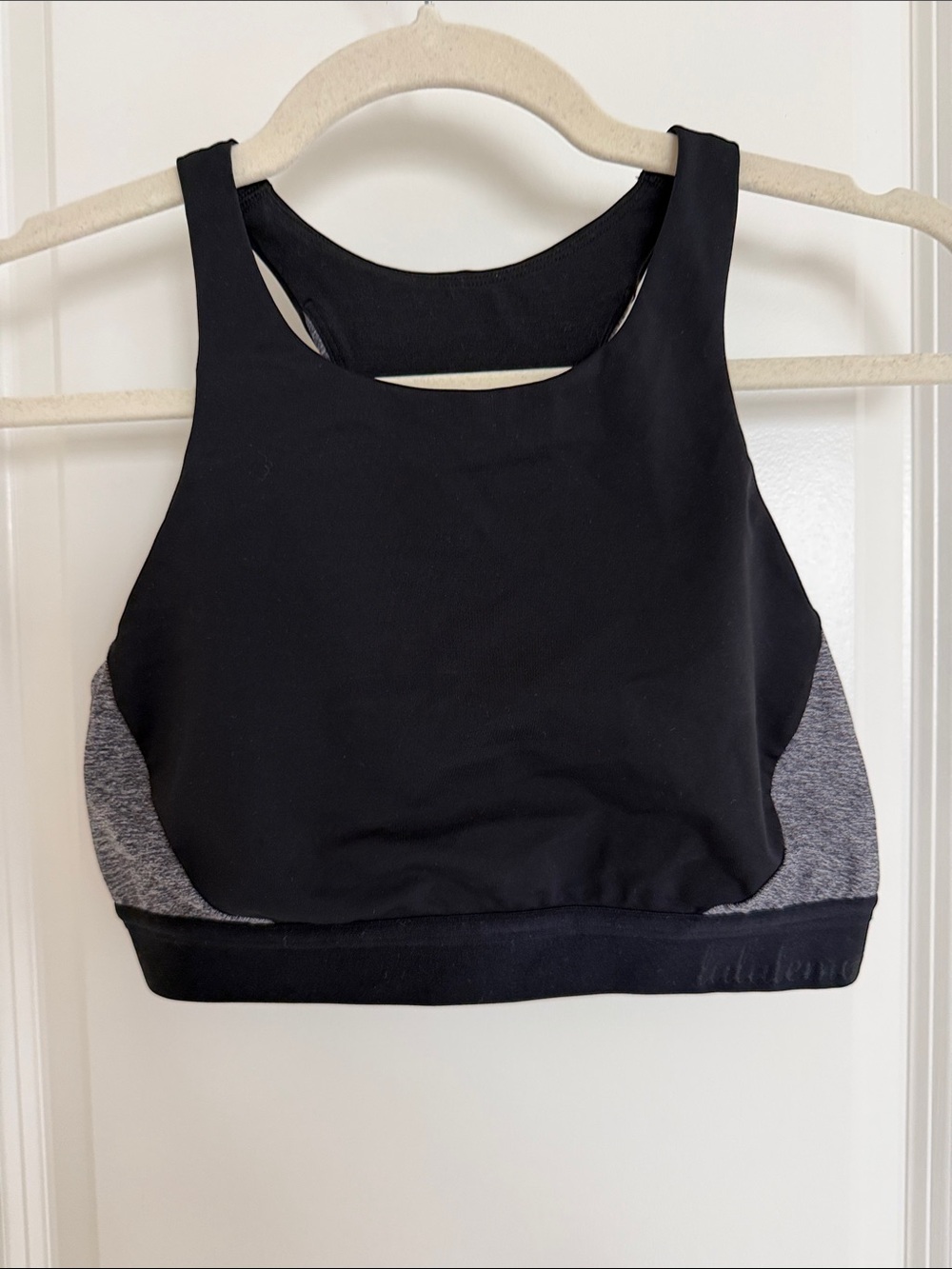 lululemon athletica Black and Gray Two-Tone Sports Bra